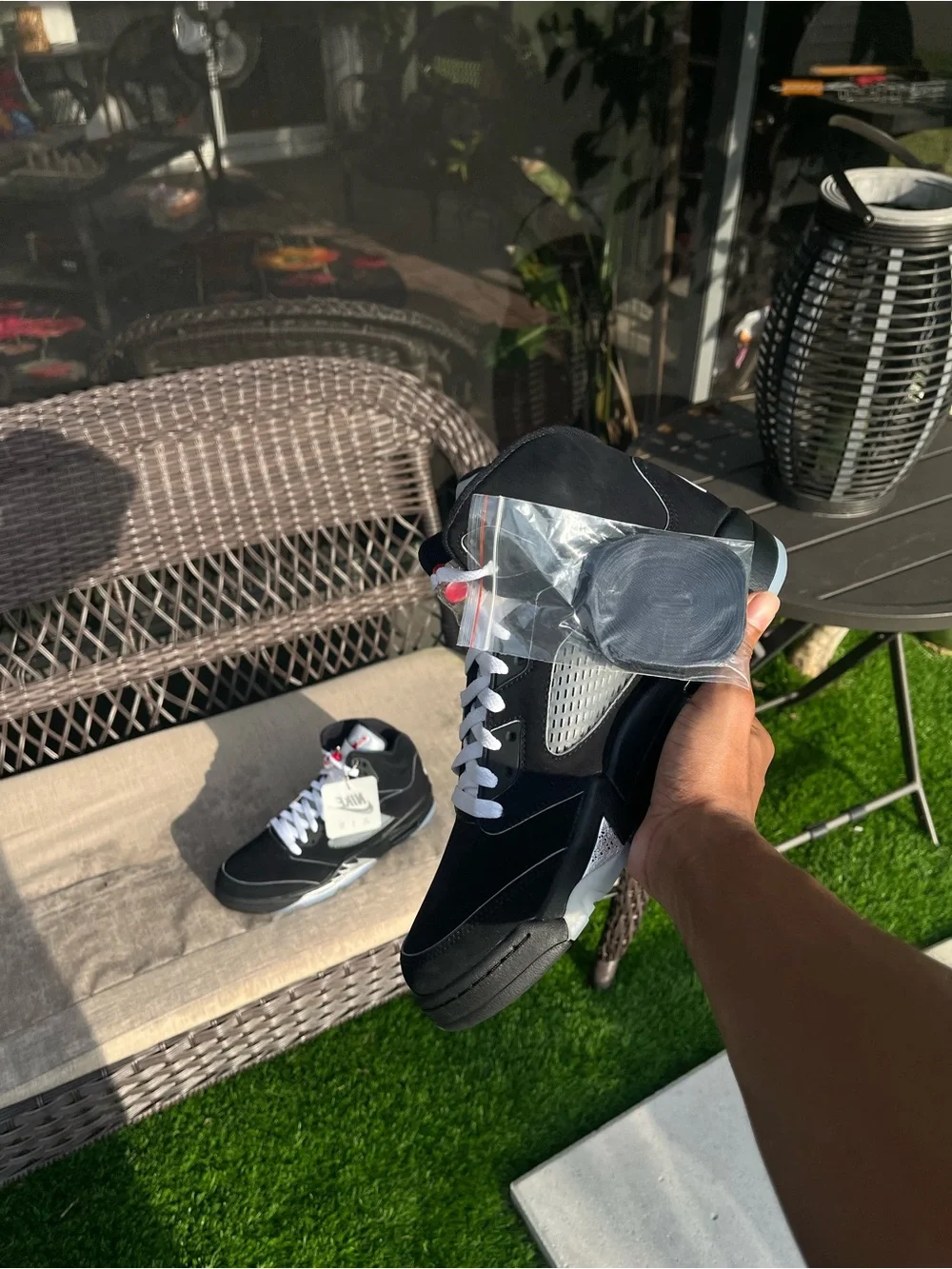 Air Jordan 5 Black Metallic “Reimagined” (Sz 10.5)